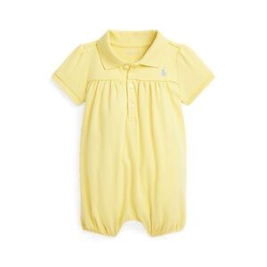 Ralph Lauren Cotton Interlock Bubble Shortall / Romper Yellow